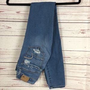 American Eagle Destroyed Jeggings Size 0 X-Long
